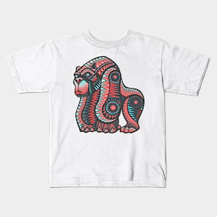 Mexican gorila hand drawn vector illustration Kids T-Shirt